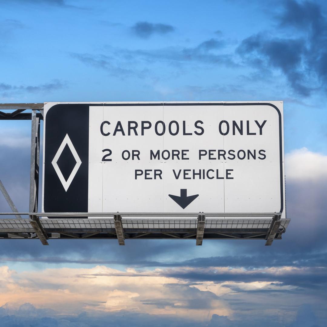 Carpool lane sign