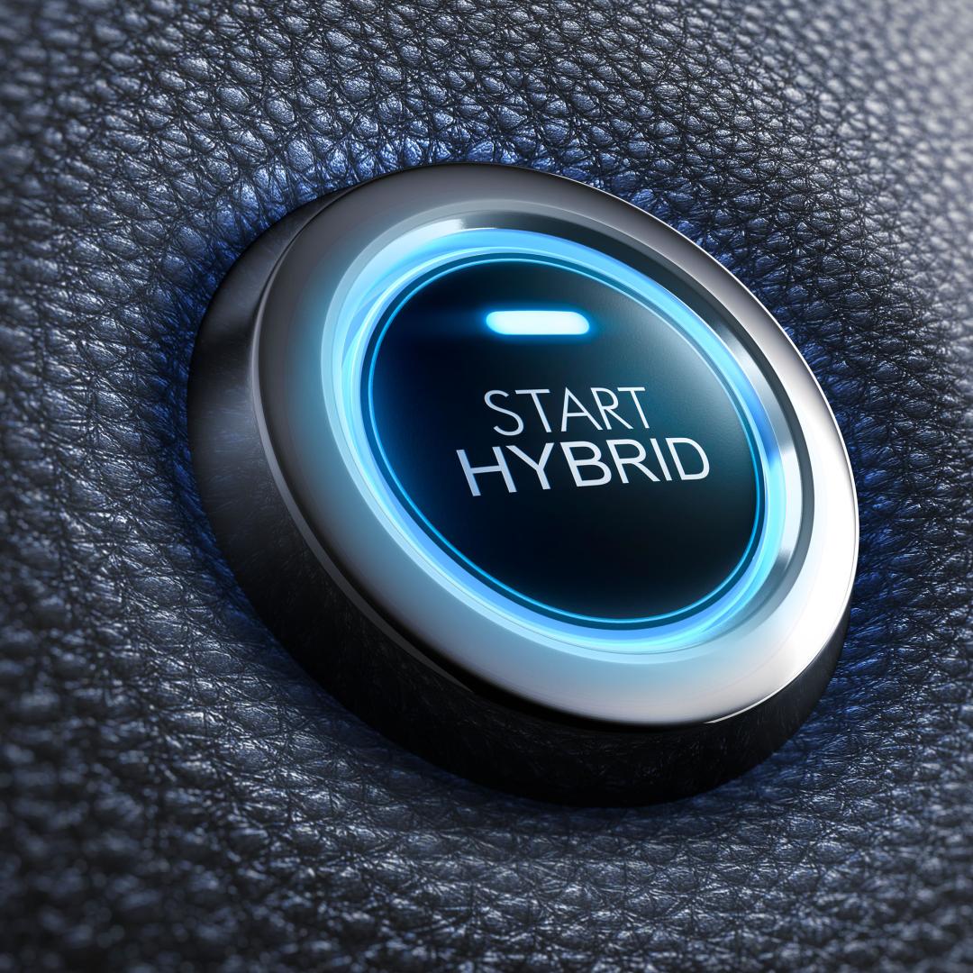 Start button on a hybrid vehicle