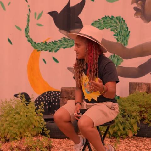 Christian Rodriguez being interviewed for Drawdown’s Neighborhood